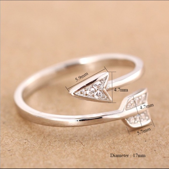 3/$30 Arrow Design Adjustable Zinc Alloy Ring - Picture 2 of 6
